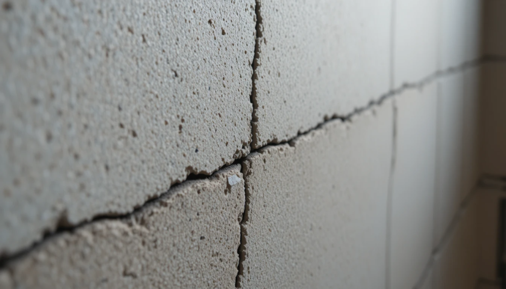 Diagram comparing vertical, horizontal and stair-step crack patterns
