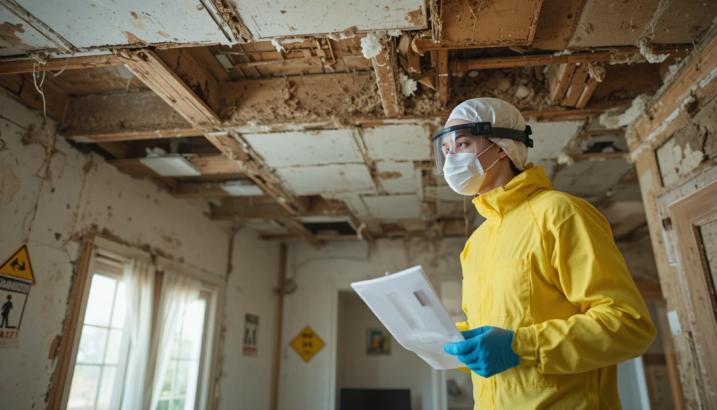 Scraping popcorn texture from a ceiling with a wide blade