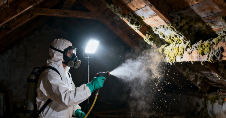 Poor attic ventilation contributing to moisture buildup