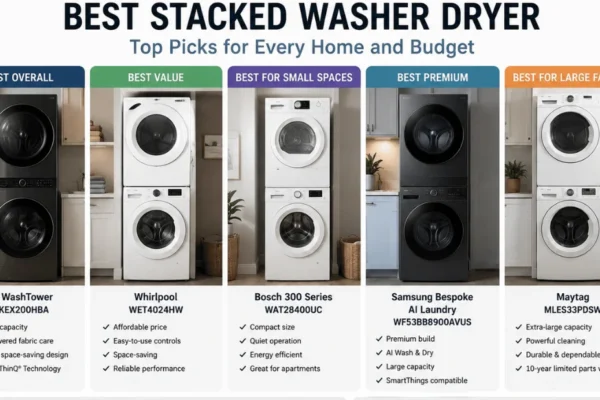 Best Stacked Washer Dryer Models 2026: Top Picks for Space, Capacity, Venting, Features, and Value